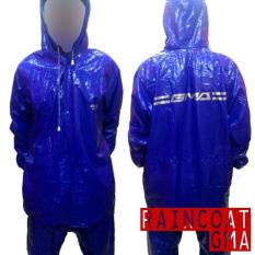 Jas Hujan Karet PCV Original GMA Raincoat Legenda Mirip Axio Europe Warna Biru