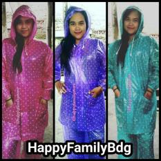 Jas Hujan Polkadot Wanita Jaket Celana Ibex Bandung