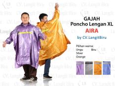 Jas Hujan Poncho Lengan XL AIRA GAJAH Dewasa Motor Karet Batman Asv