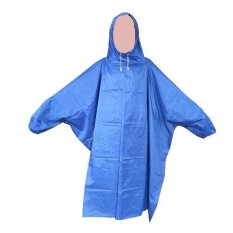 Jas Hujan Ponco Lengan - Bahan Taslan Seperti Jashujan AXIO - Bukan Bahan Karet - Biru puzzisyukur