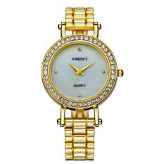 Jaywog Multi Diamond Perdagangan Grosir Watches Large Penjual Supply Guangzhou Kingsky Jam Tangan Produsen Fashion QUARTZ Watch (Emas)