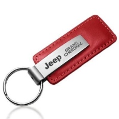 Jeep Grand Cherokee Kulit Merah Mobil Gantungan Kunci. Llisensi Resmi-Intl