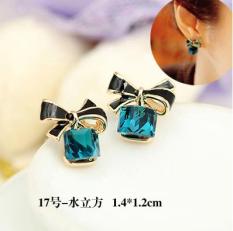 Jepang atau Korea Selatan Batu Kristal Udara Perempuan Mutiara Anti-alergi Anting Anting