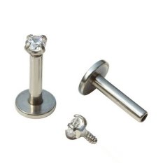 Jetting Buy 16g CZ Mutiara Bulat Tragus Cincin Kartilago Telinga Bibir Tip Tindik Anting Tindik Tubuh Sliver4