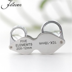 Jewelers Loupe Magnifier 20x 10x Kaca Pembesar Triplet Ganda Lensa Lensa Baru-Internasional