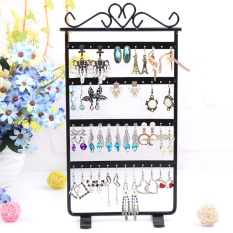 Jewelry Display Stand Holder Anting Gantungan Baju 48 Rack Organizer Showcase Black 15 Cm * 29 Cm/5.9