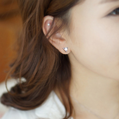 Jianyue style anak perempuan geometris anting perak anting