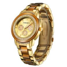 Jiaxiang Kingsky Jam Bermerek Penjualan Langsung Pabrik High-end Jam Tangan Wanita High-end Meja Bata Fashion Table (Gold)