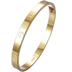 Jiayiqi Gelang Wanita Bahan Baja Titanium Lapis Emas