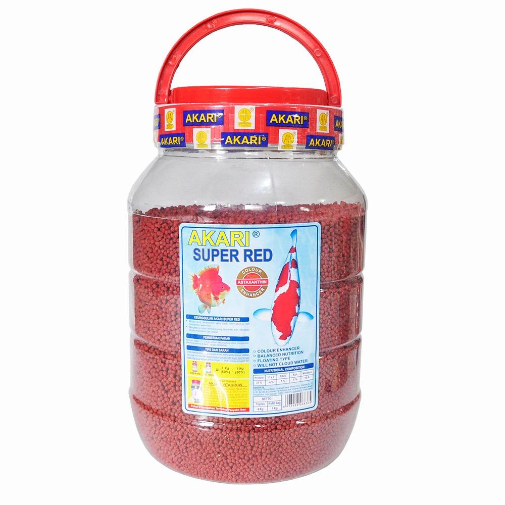 Jirifarm Pakan Koi & Koki Pelet Apung Akari Super-Red 2 mm 4Kg toples