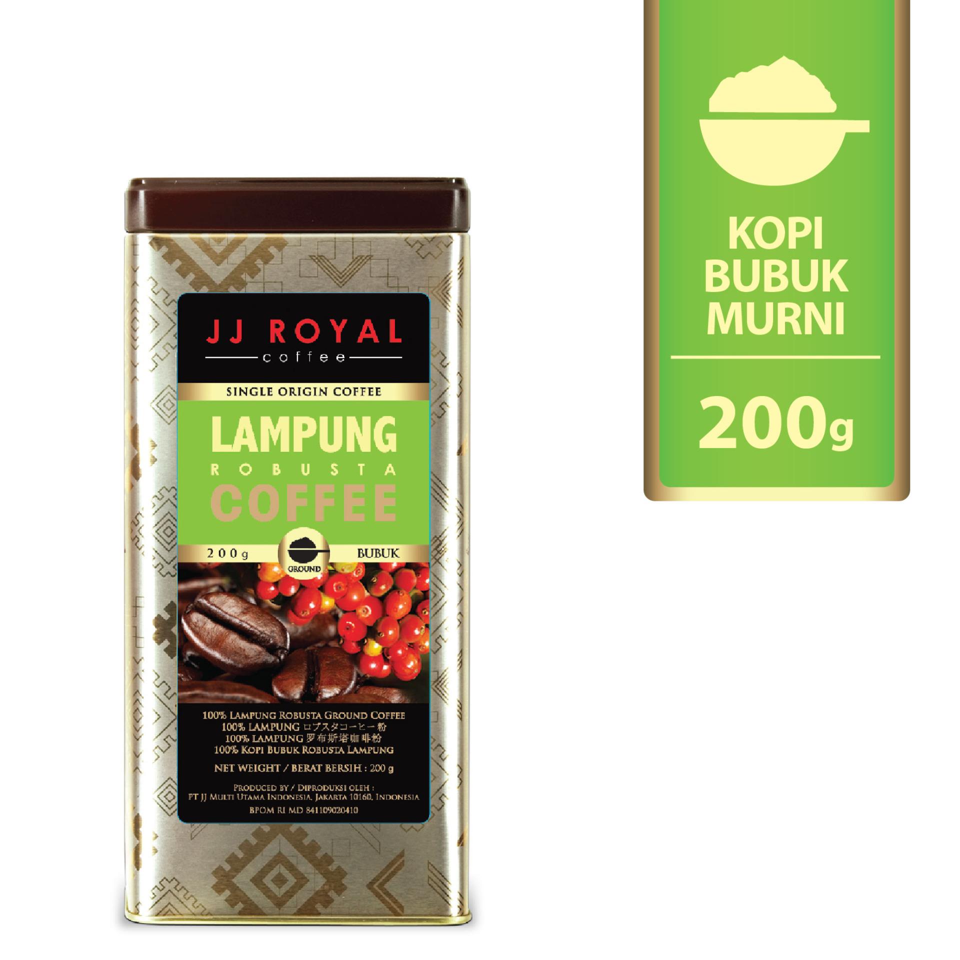 JJ Royal Coffee Lampung Robusta Ground (Kopi Bubuk) Tin 200gr
