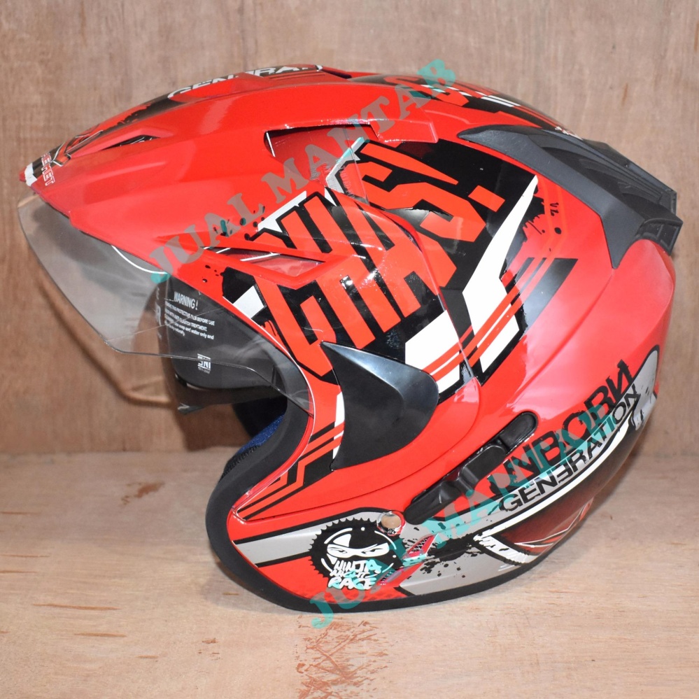 JM Helm Double Visor Motif  01 - Multicolor