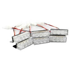 Jo. Dalam Lebih Murah 18 LED Amber Mobil Truk Perahu Flash Strobe Darurat Cahaya Yang BAIK (Hitam + Silver)