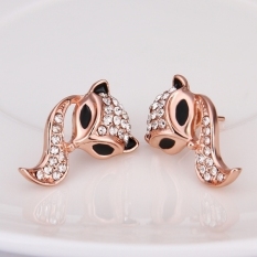 Jo di E758 Grosir Nikel Gratis Antiallergic 18 K Real Gold Berlapis Anting-Anting untuk Wanita Baru Perhiasan Fashion (Mawar Emas)-Intl