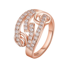 Jo. Di R670-A Grosir Tinggi Kualitas Nickle Gratis Antiallergic Baru Fashion Perhiasan 18 K Emas PlatedRing (Emas)-Intl