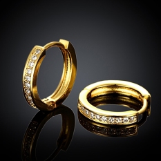 Jo 18 KB Emas Plating Anting-Anting Fashion Kualitas Tinggi Zirkon
