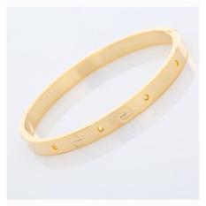 JollyChic Wanita Gelang Gaya Sederhana Lingkaran Mengukir Desain Menawan Perhiasan-Intl