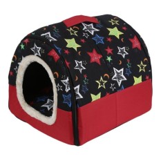 JS Baik Dilipat Anjing Anak Anjing Kucing Rumah Kennel Sarang Tempat Tidur dengan Alas Peliharaan Perjalanan Tenda Tempat Tidur Batu Bata Merah M- internasional