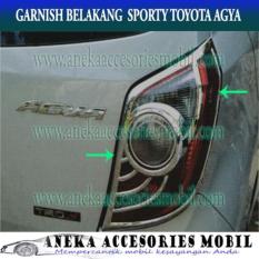 Jual Garnish Lampu Belakang Sporty Mobil Toyota Agya Stock A