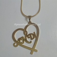 Jual Kalung Nama Gold Lapis emas 24 karat bisa cetak sesuai nama