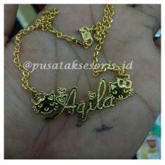 Jual Kalung Nama Gold Lapis emas 24 karat bisa cetak sesuai nama