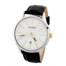 Produk Asli Julius Korea Selatan modis Inggris PLANTERS Kalender Jam tangan pria Merek Jam Tangan tali jam tangan kulit 9545 JA-372