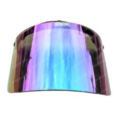Kaca Visor Helm Retro Bogo Flat Datar Pelangi Rainbow