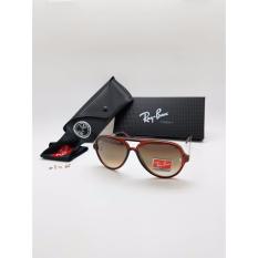 Kacamata Fashion Rayban 4125 Lensa Kaca Merah Bingkai Merah