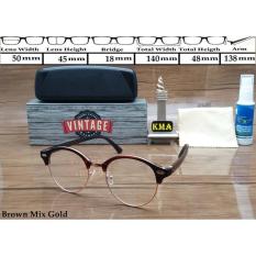 Kacamata Frame Korea Vintage Kacamata Minus Frame Club Master Bulat - 5Sag3w
