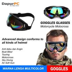 Kacamata Goggles Ski Helm Cross Trail Downhill Airsoftgun Anti Silau