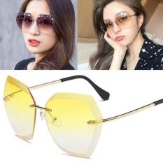 Kacamata Keren Kekinian Dan Terkeren Nyaman Anti Silau Dan Terhits Frameless Edge Sunglasses