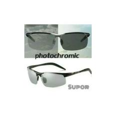 Kacamata Polaroid Photochromic Sport Sunglasses Otomatis Hitam Anti UV