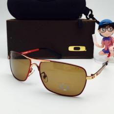 Kacamata Pria Polarized Oakley_Plantiff Square Fullset Maroon