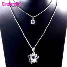 Kalung Double Layer Grosir Silver Kalung Rantai Dua Lapis Grosir