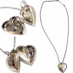 Kalung Frame Silver - Aksesoris Fashion Trendy Murah Model Love untuk Gambar Foto Pasangan Kado