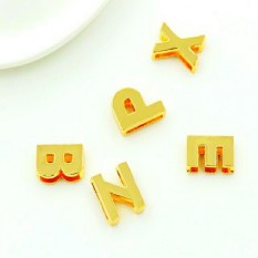 Kalung Huruf Double Inisial Nama Lapis Emas (A~Z) Nesya Jewellry