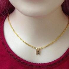 Kalung Inisial Gold Remaja Fashion Modis Trendy Design Elegant