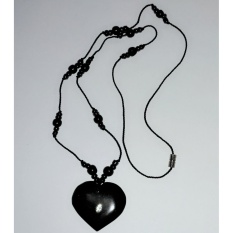 Kalung Kokka Fuqaha LOVE Hitam - Perhiasan Kaukah