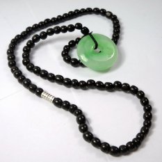 Kalung Kokka Import Turki Kayu Fuqaha Kaukah Giok Bulat Hitam