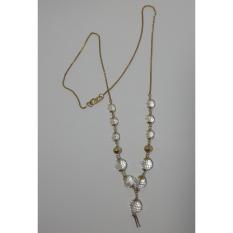 Kalung Liontin Mote Putih - Emas Asli Kadar Emas 700 % (Total 9.4 Gram)