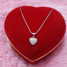 KALUNG LIONTINLOVE PERMATA PERAK 925 LAPIS EMAS PUTIH / PERHIASAN SILVER / KALUNG WANITA / PERAK ASLI