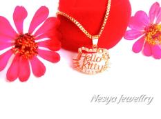 Kalung Wanita Liontin Hello Kitty Lapis Emas