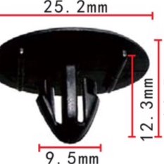 Kancing Klip Peredam Kap Mesin Toyota innova, Avanza, Xenia, Rush, Terios - Isi 10 pcs