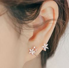 Anting Wanita Motif Bunga Gaya Korea