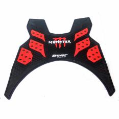 Karpet Motor Motif Monster Beat FI 2013-2016 - Beat FI yang Spidometernya Belum Digital/LCD - Merah