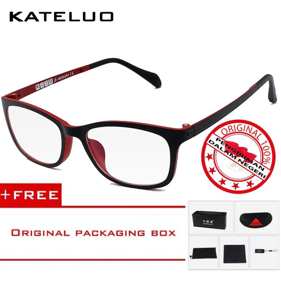 KATELUO 13031 Kacamata Komputer Anti Radiasi Pria Wanita Frame Ringan Korean Fashion Style- Free Kotak Hardcase Original