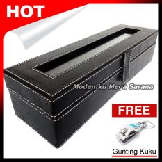 Kerajinan Jogja Kotak Jam Tangan Isi 6 Box Jam Tangan - Hitam dlm Abu + Gratis Gunting Kuku