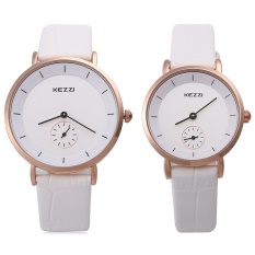 KEZZI KW-1080 Beberapa QUARTZ Watch Round Dial dengan Kecil Kedua Dial Jam Tangan-Intl