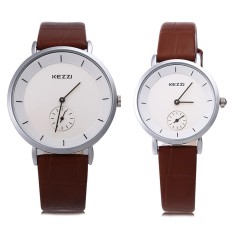 KEZZI KW-1080 Beberapa QUARTZ Watch Round Dial dengan Kecil Kedua Dial Jam Tangan-Intl