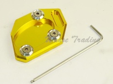 Kickstand Kaki Sisi Berdiri Ekstensi Pad Support Plate untuk KAWASAKI Ninja 250 300 2013 2014 2015 2016 Emas-Intl